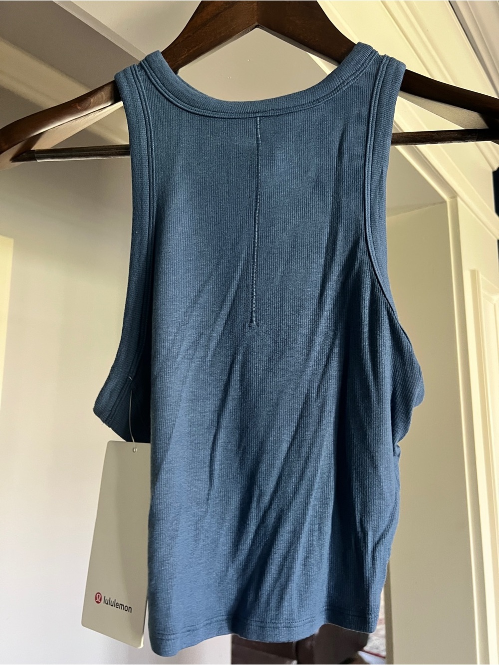 NWT lululemon Slate Blue Ribbed Racerback cropped Tank